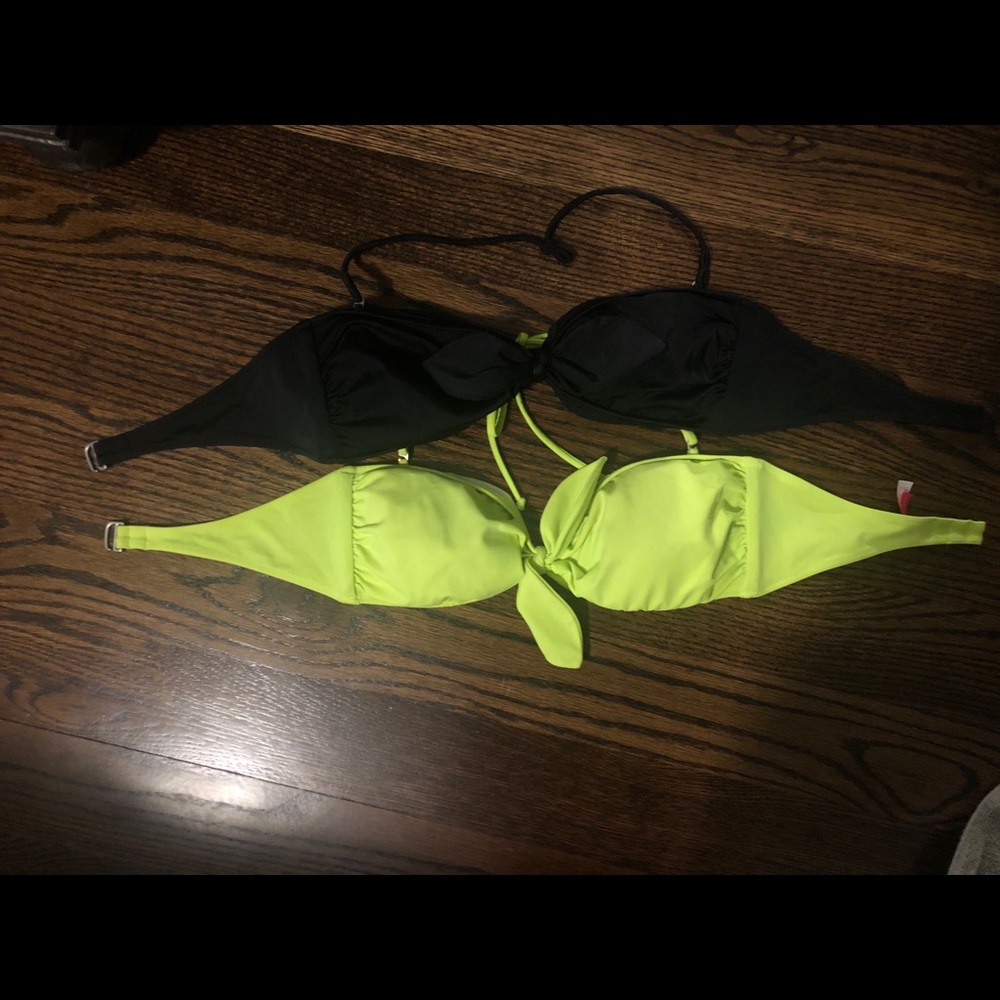 Green Victoria Secret bandeau swim top
